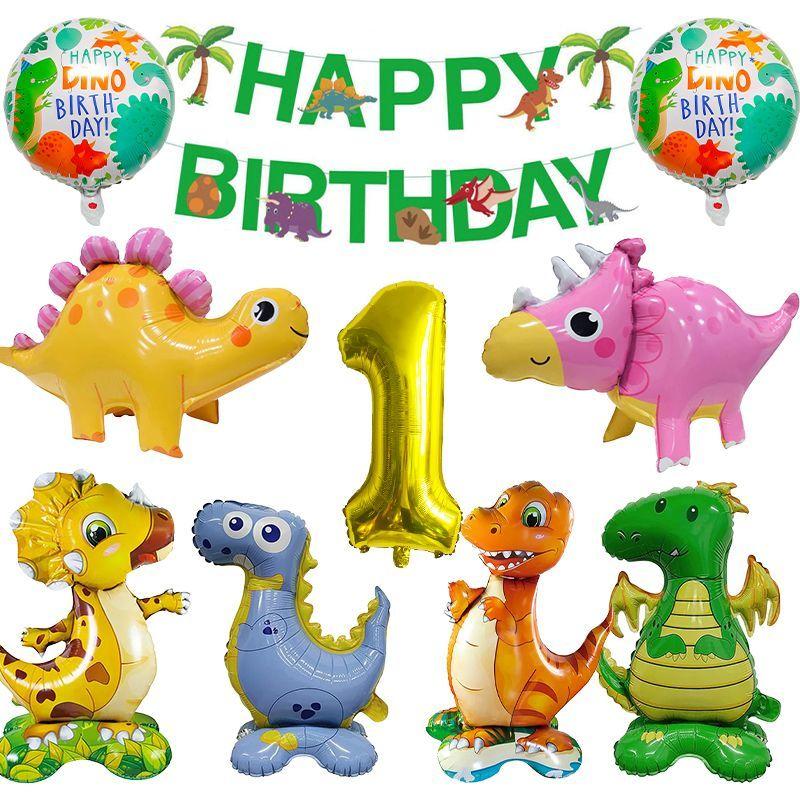 Dinosaur-themed Tyrannosaurus Rex and Pteranodon Balloon Set for Children s First Birthday Decoration Dinosaur balloon set 1