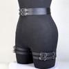 Women Sexy Leather Thigh Garter Belt Lingerie Leg Straps Bdsm Bondage Women Handcuffs Fetish Clothing Festival Rave Accessory