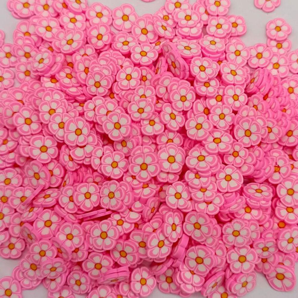 Mix Design Daisy Flower Polymer Clay Colorful Sprinkles for DIY Crafts Tiny Cute 5mm Plastic Klei Mud Particles