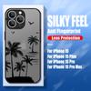 Coconut Tree Case For iPhone 17 15 14 Pro Max Coque iPhone 11 12 13 16 Pro Max Air Luxury Hybrid TPU+PC Hard Back Cover Fundas