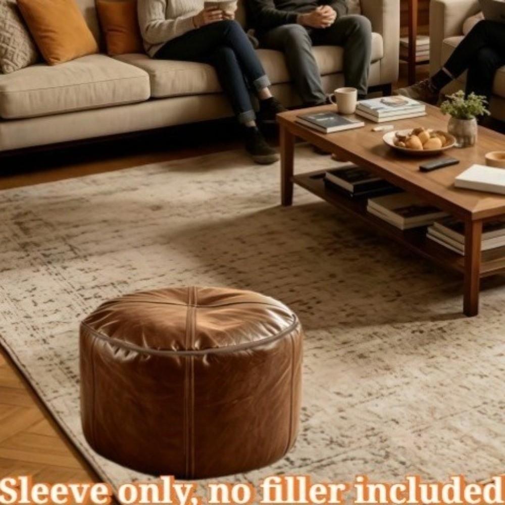 Unstuffed Bean Bag Cover Large Capacity Pouf Cover Non-Slip Sofa Footstool Cover Corner