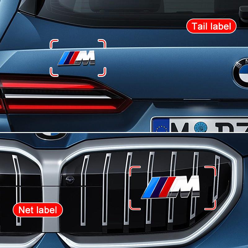 1 stk Metall M LOGO Merke Bil Grill Bil Skjerm Karosseri Bagasjerom Dekorasjonsklistremerke For BMW E90 E60 F10 F30 E46 G20 X1 X3 X4 X5 X6 E70 F20 E39 E92 E63