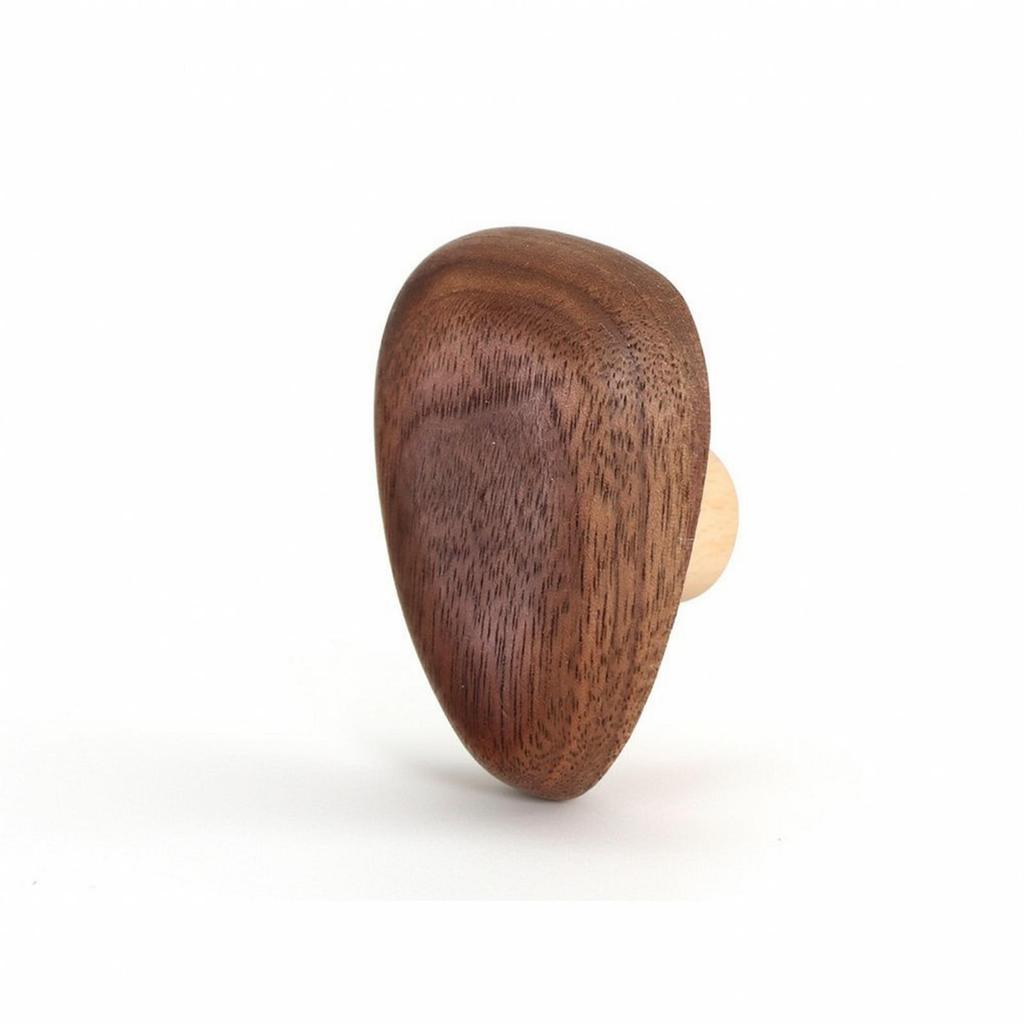 Wooden Wall Hook Hardwood Coat Peg Modern with Screws for Entryway, Bedroom, Closet