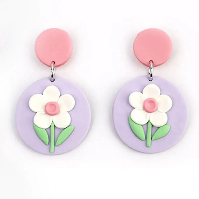 Non-Toxic Non-Sticky Polymer Clay Earring Kit Art DIY Oven Bake Modeling with 8 Clay Tools and Accessories Gift for Kids Adults