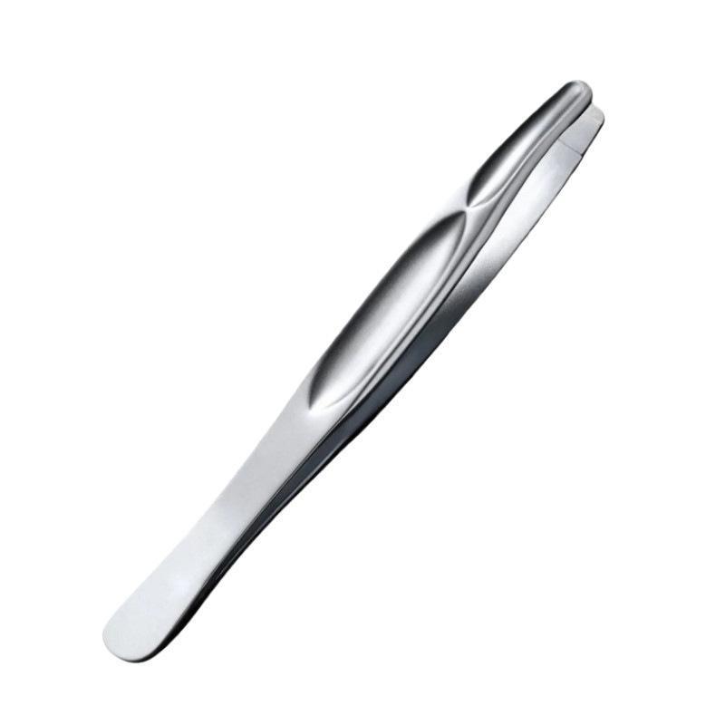 Stainless Steel Eyebrow Tweezers Precise Beard And Sideburn Trimming Gentle On Skin Light Round Head