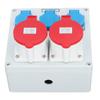 Electrical Socket Box 3Pcs 16A 250V EU Outlet 2Pcs 32A  Pin CEE Outlet IP44 Waterproof Receptacle B