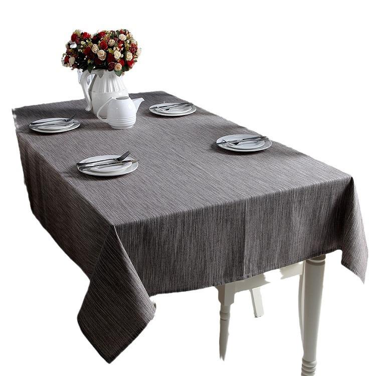 And Simple Yarn-Dyed Cotton And Linen Solid Color Geometric Rectangular Tablecloth Coffee Table Dining Table Cloth Cover Towel