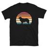 Retro Vintage Sunset Dog Pet Lover Border Collie Short-Sleeve Unisex T-Shirt