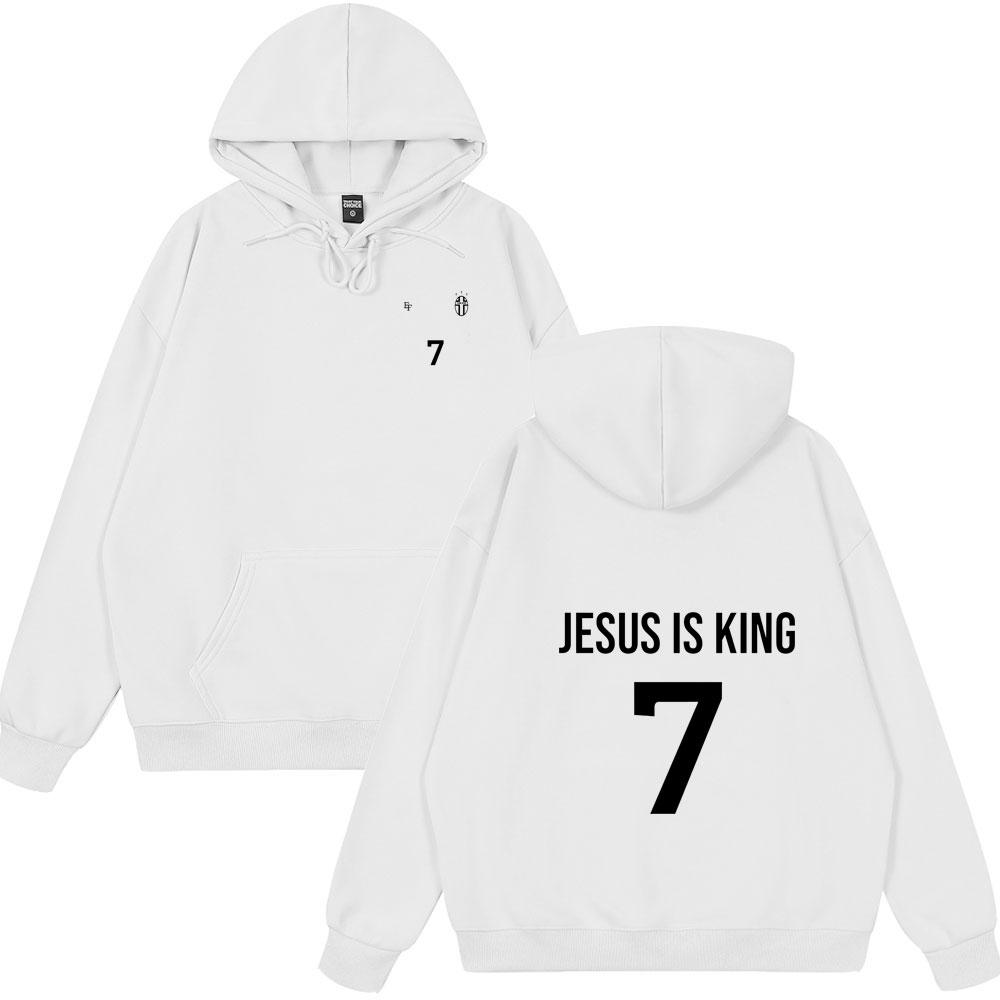 Jesus Is King 7 Christian Bible Verse Hoodies Men Women Clothing Fashion Harajuku Sweatshirts Fleece Casual Long Sleeve Clothes