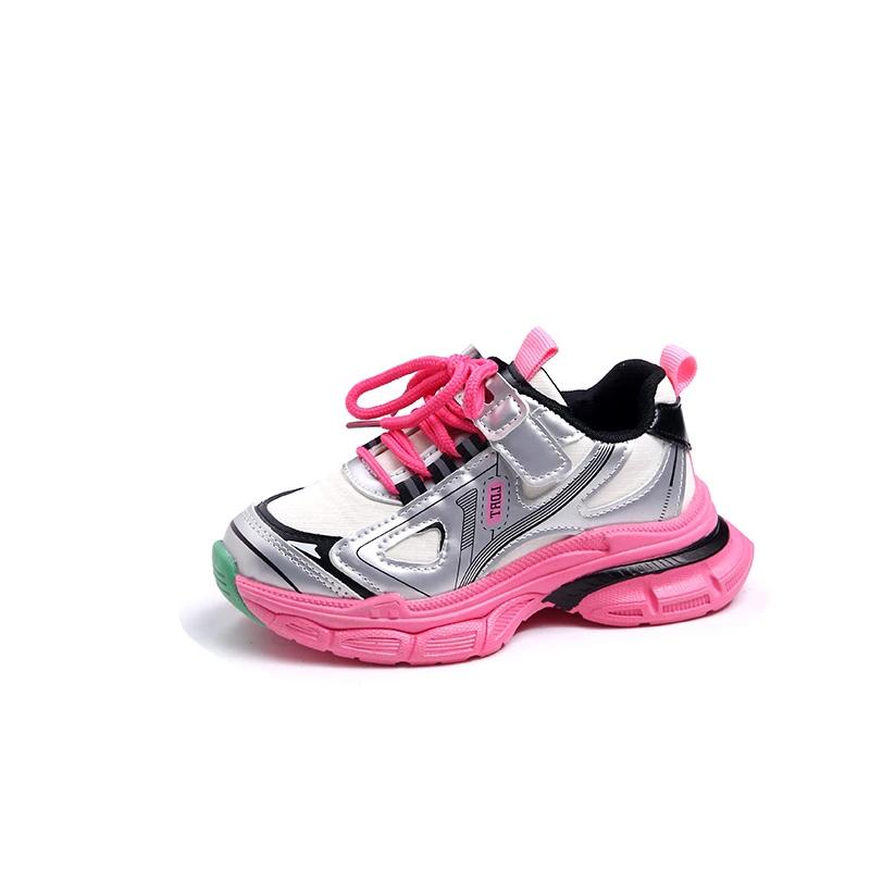 2024 Children Fashion Sneakers for Girls Boy Autumn New Korean Style Soft Thick Sole Anti-slippery Versatile Casual Sports Shoes