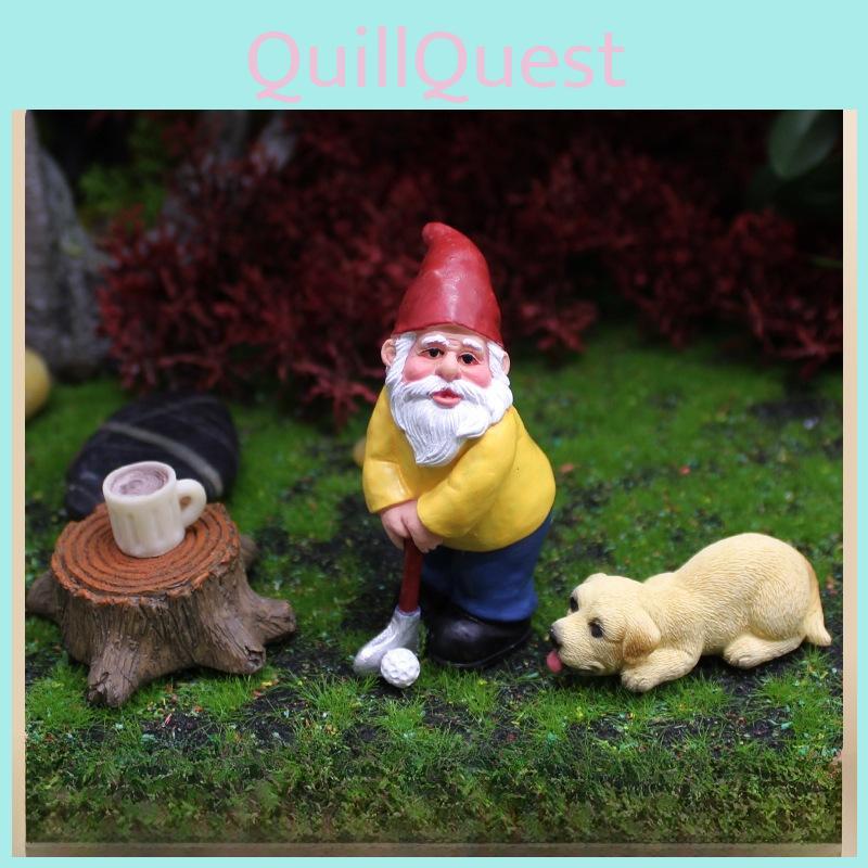 Garden Micro Landscape Decor Resin Dwarf Golf Figurine For Outdoor Display