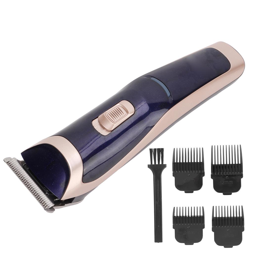 Electric Hair Trimmer Stainless Steel Blade 4 Guide Combs Professional Haircut Grooming Clipper