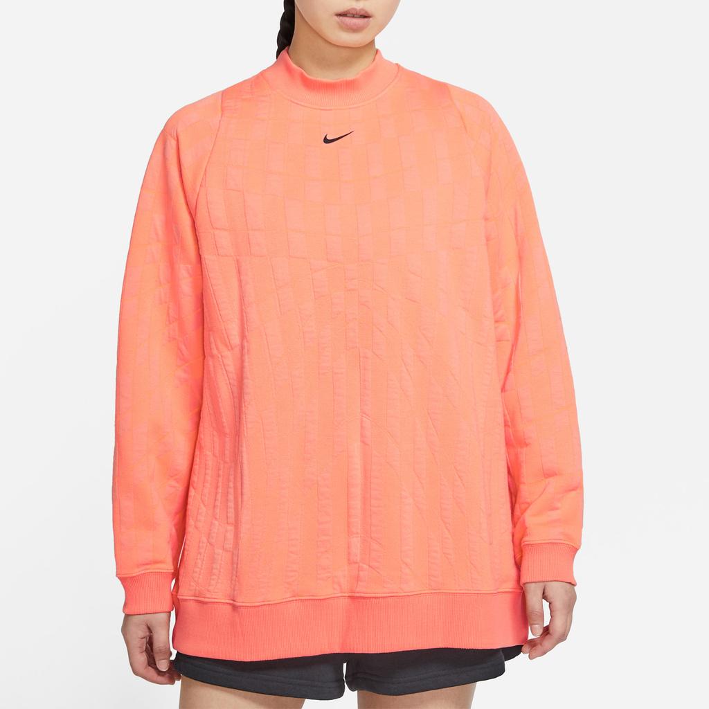 Nike Pevný logo pulóver s okrúhlym výstrihom Športová mikina Dámska mikina Oranžová CZ8943-858