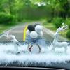 Car Ornaments for Dashboard Automotive Accessories Reindeer Statues Interior Ornament