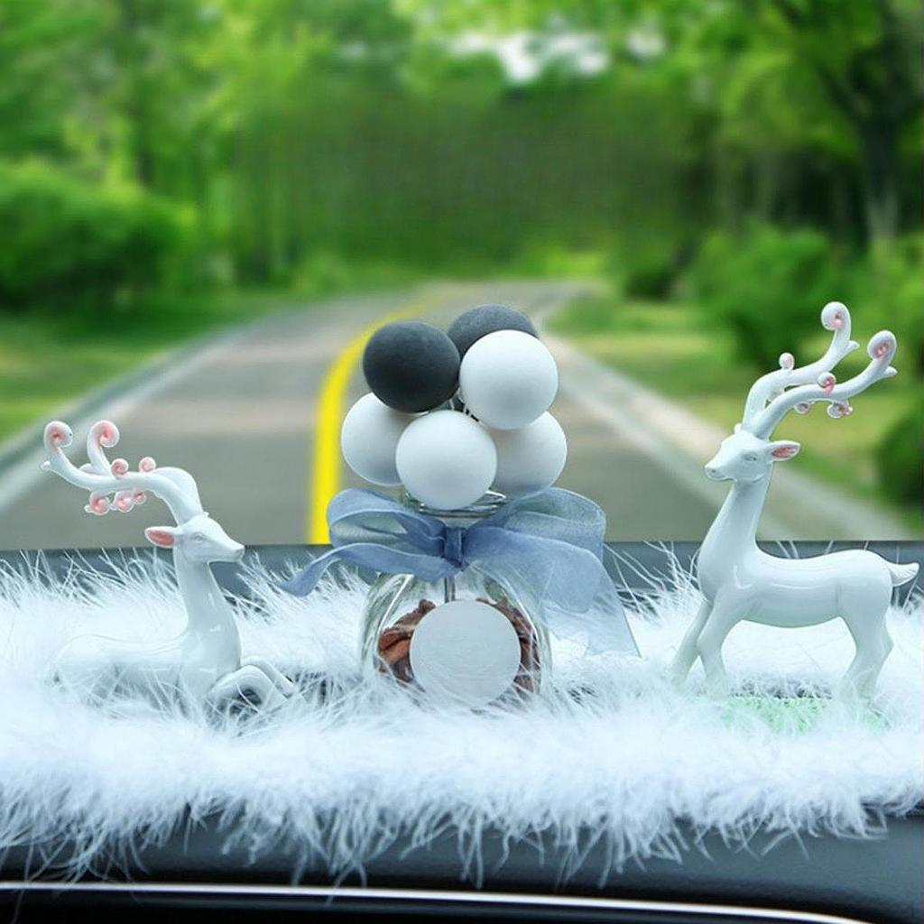 Car Ornaments for Dashboard Automotive Accessories Reindeer Statues Interior Ornament