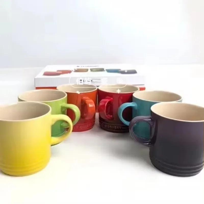 Hrnek s gradientní barvou Kreativní hrnky na mléko a kávu Snídaňový šálek Kancelář Domov Korejský šálek na čaj pro Dárky pro milovníky Nápojové sklo