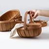 Home Wicker Basket Empty Oval Willow Woven Box Easter Large Organize Vegetables Basket With Handle Picnic Basket Present