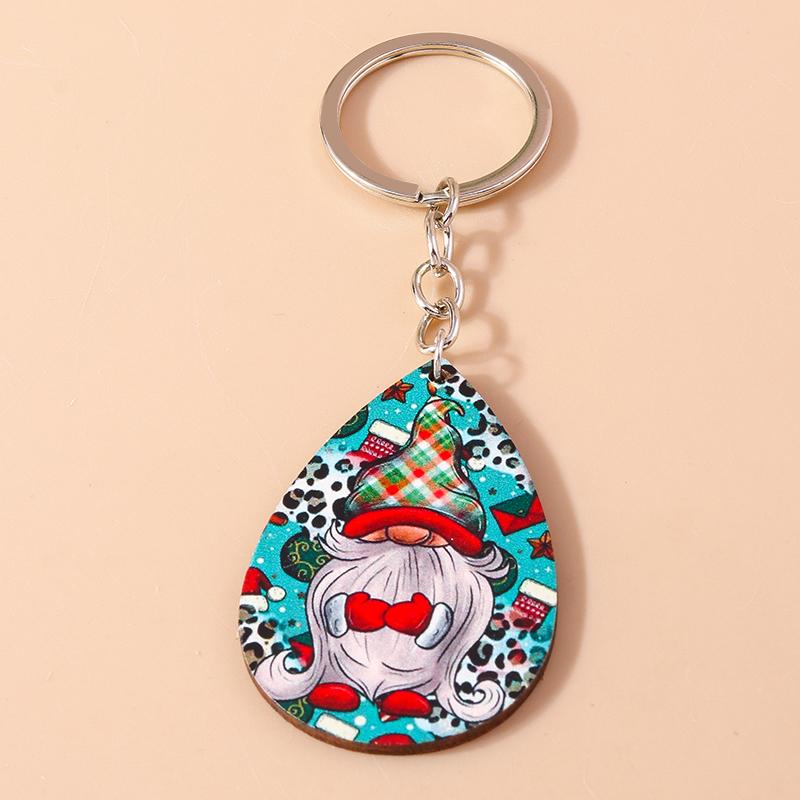 Cute Christmas Key Chain Snowman Santa Claus Key Ring Pendant for Car Key Holder Women Girls Handbag Decor DIY Jewelry Gift
