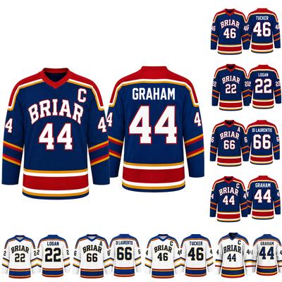 Men Women Ice Hockey Jersey Long Sleeve Athletic Shirt Number 66 Briar Di Laurentis Tucker Graham Logan Style