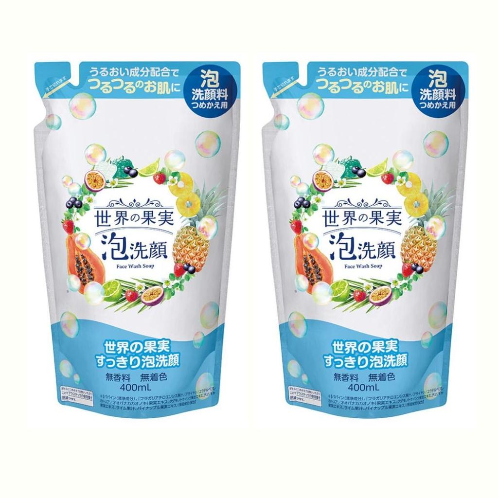 World Fruits Refreshing Foam Facial Pore Large Papain Lava Deep Pore Formulated with Beauty Ingredients Derived from Fruits of the Made in Official