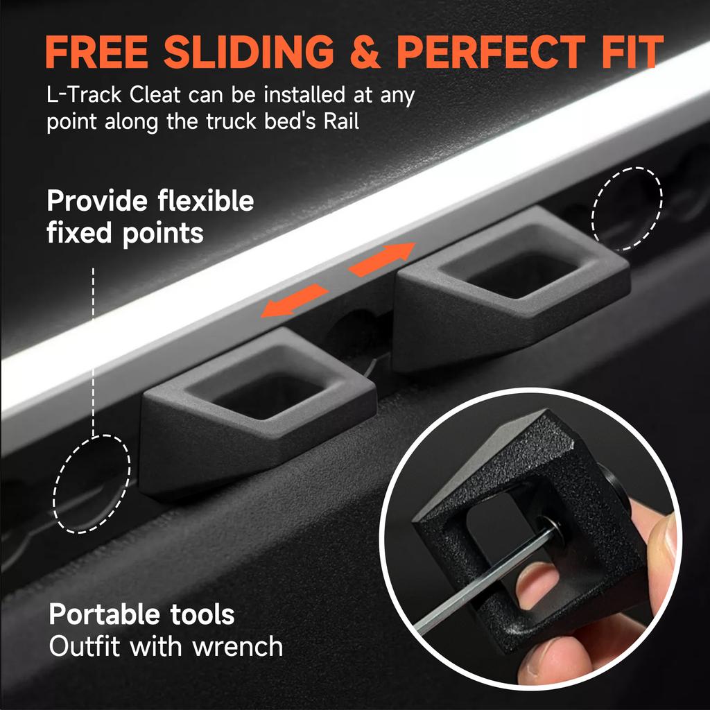 2 Pcs New Truck Rear Bucket Rail Hook For Tesla Cybertruck 2026 2026 2026 Trunk L-track Splints Hook Fasteners Auto Accessories