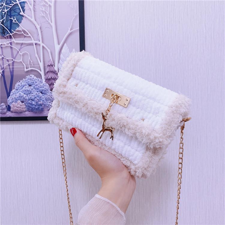 Handwoven Bag Diy Ice Grid Mesh Yarn Material Kit For Women Style