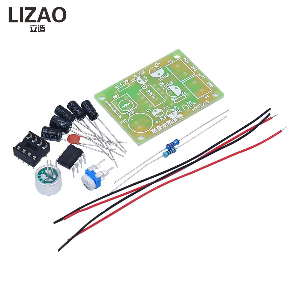 LIZAO LM186 Audioverstärker DIY-Kit Elektronische Lötübungsplatine Studenten-Lehr-Montage-Trainingsmodul