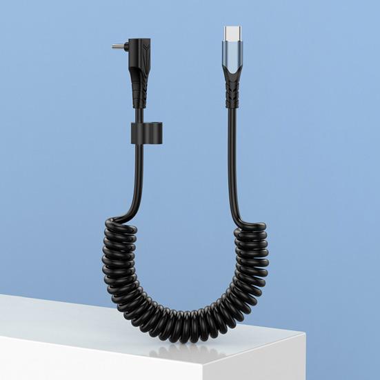 Type-C Cable Fast Space-saving Charging Safe Telescopic Design Spring TPU Data Cable for Tesla