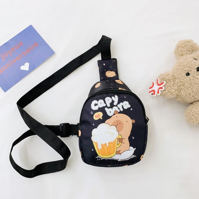 Schultasche neu Kapibara niedlich Cartoon Mini-Tasche Jungen und Mädchen Babywechsel Einzelzimmer Schreiben Bibliothek Rucksack Brusttasche