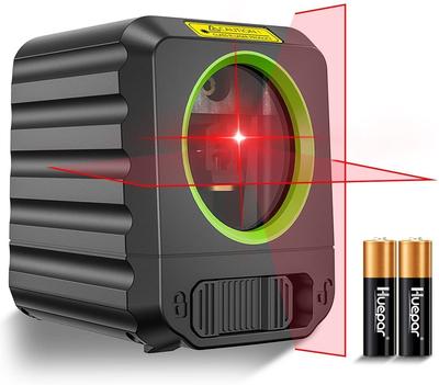 Huepar Laser-Wasserwaage, 2-Linien Roter Kreuzlinienlaser, Automatische Korrektur, Neigungsmodus, Hohe Helligkeit, Leichtgewicht (175g), Einfache Bedienung, B011R