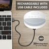1200mAh Portable USB Rechargeable White Noise Machine with Night Light, 9 Soothing Sounds, Timer Shutdown for Home/Office Use