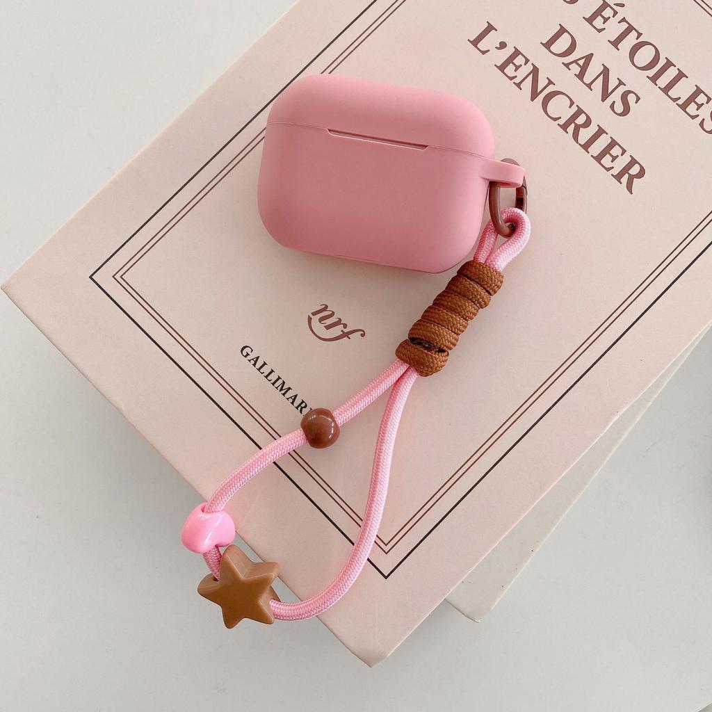 Solid color silicone for AirPods 1 /1 protective case pro1 wireless bluetooth 1/1 generation earphone case star hand rope
