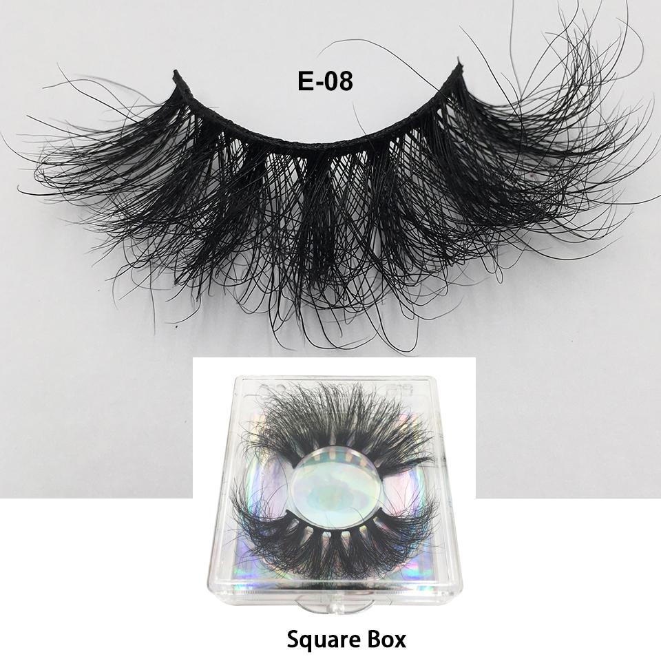 RED SIREN Mink Eyelashes 25mm Lashes 1 Pair Fluffy Messy 3D False Eyelashes Long Natural Lashes Wholesale Makeup Mink Lashes
