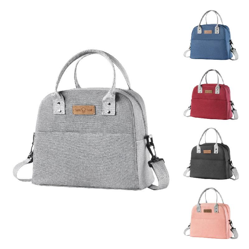 New Portable Lunch Bag For Women Fridge Bag Zipper Thermal Bag Crossbody Lunch Box Tote Food Picnic Beach Bag