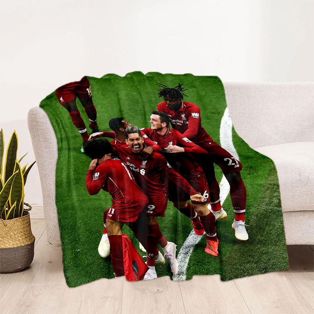 Liverpool Football Club Deken Warm Decor Geweldig Voor Kantoorstoel Bed Picknicks Vier Seizoenen Universeel Digitale Print