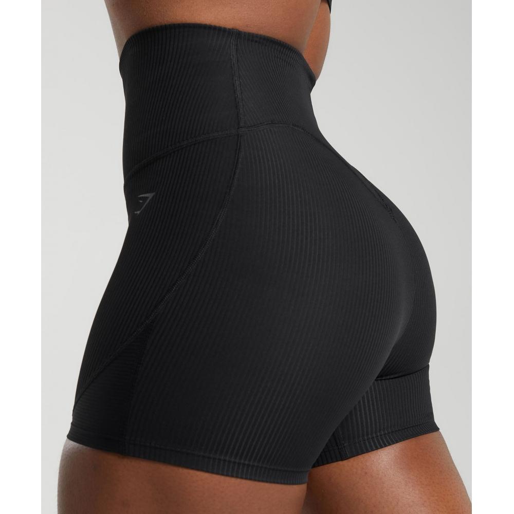 Gymshark Ribbed Shorts Black B9a2r Bb2j.