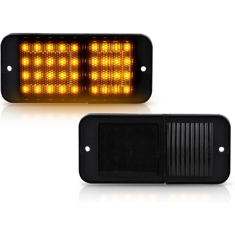 Bestview Side Marker Light Assembly Compatible with 1968-1972 Chevy C/K Series C10 GMC Series C1500 Suburban Blazer Jimmy Pickup Trucks, Amber Front Amber Front