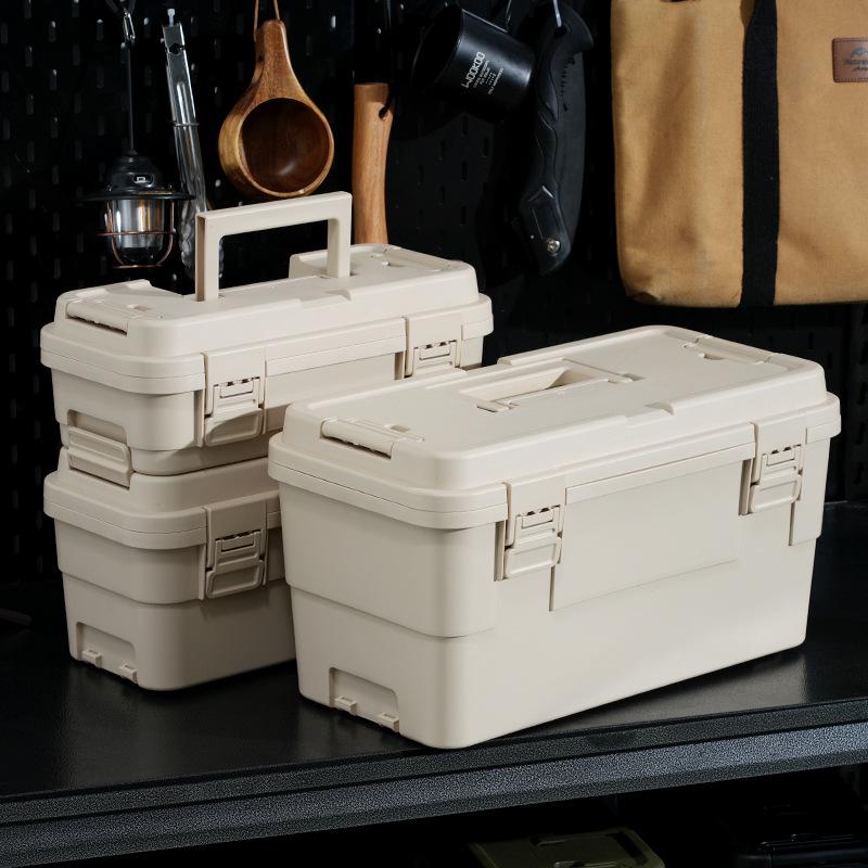 Multi-Layer Tool Storage Box for Gardening, Painting, and Hardware