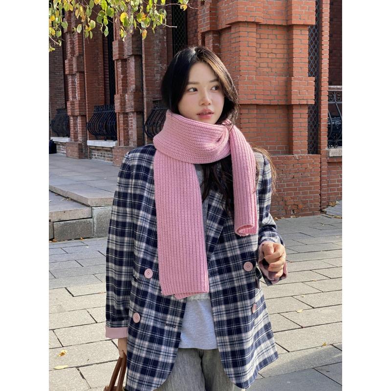 Christmas Positive Red Scarf Festive Transfer New Gift Scarf Warm Thickened Wool