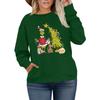 Women's Fashionable Casual Plus-Size Long Sleeve Pullover Printed Sweatshirt