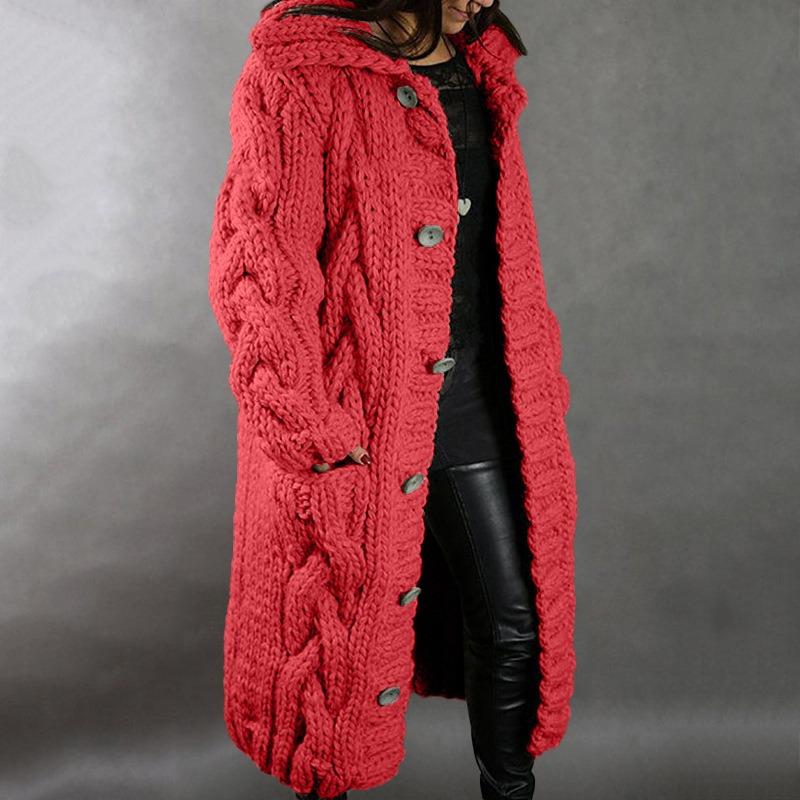 European and American Women's New Cardigan Coat Single Breasted Plus Size Sweater Jacket