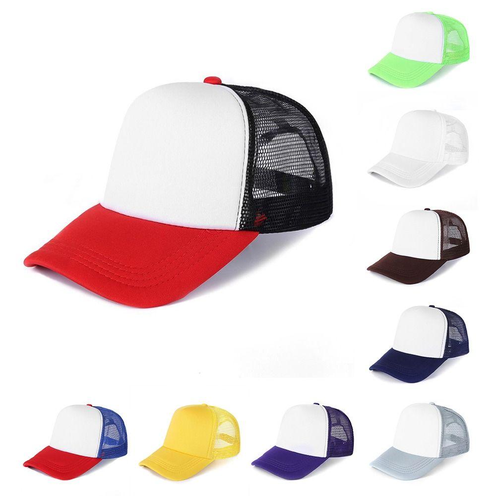 Breathable Sun Visor Hat Spong Mesh Peaked Cap Unisex Trucker Hat  Outdoor Sports