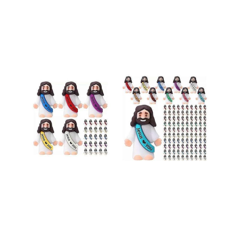 (25 STUKS)25/100 stuks mini Jezusfiguurtjes Jezus houdt van jou Jezus speelgoed Kleine Jes-kl