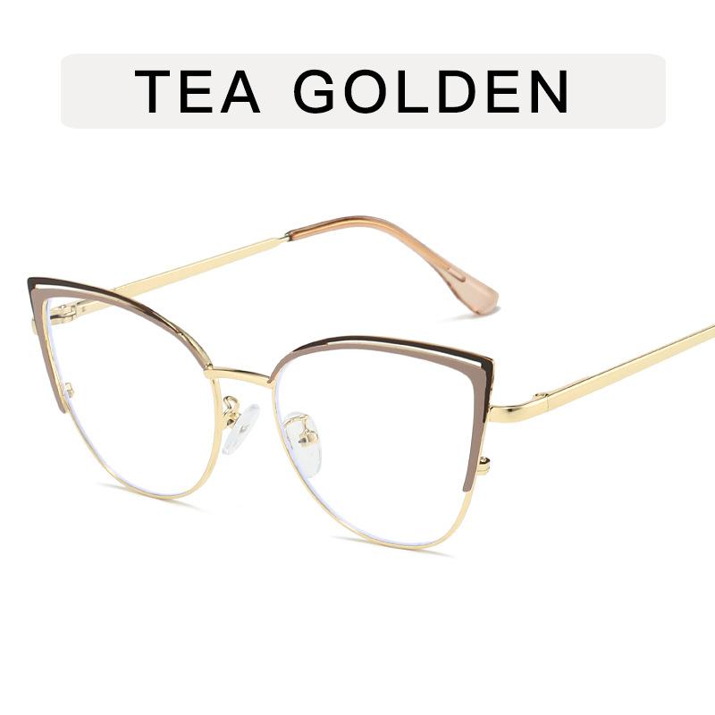 Cat Eye Shape Woman's Eyeglasses European American Stylish Women's Glasses Blue Light Blocking Eyeglass Frame