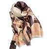 New autumn and winter warm scarf women's imitation cashmere thickened air conditioner large shawl playing card jacquard scarf