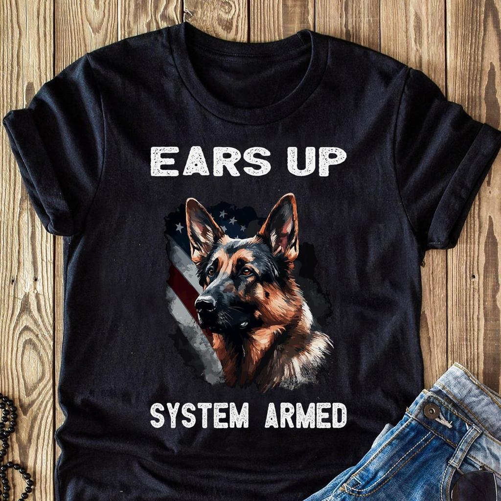 German Shepherd USA Flag T-Shirt: Patriotic Dog Lover Gift