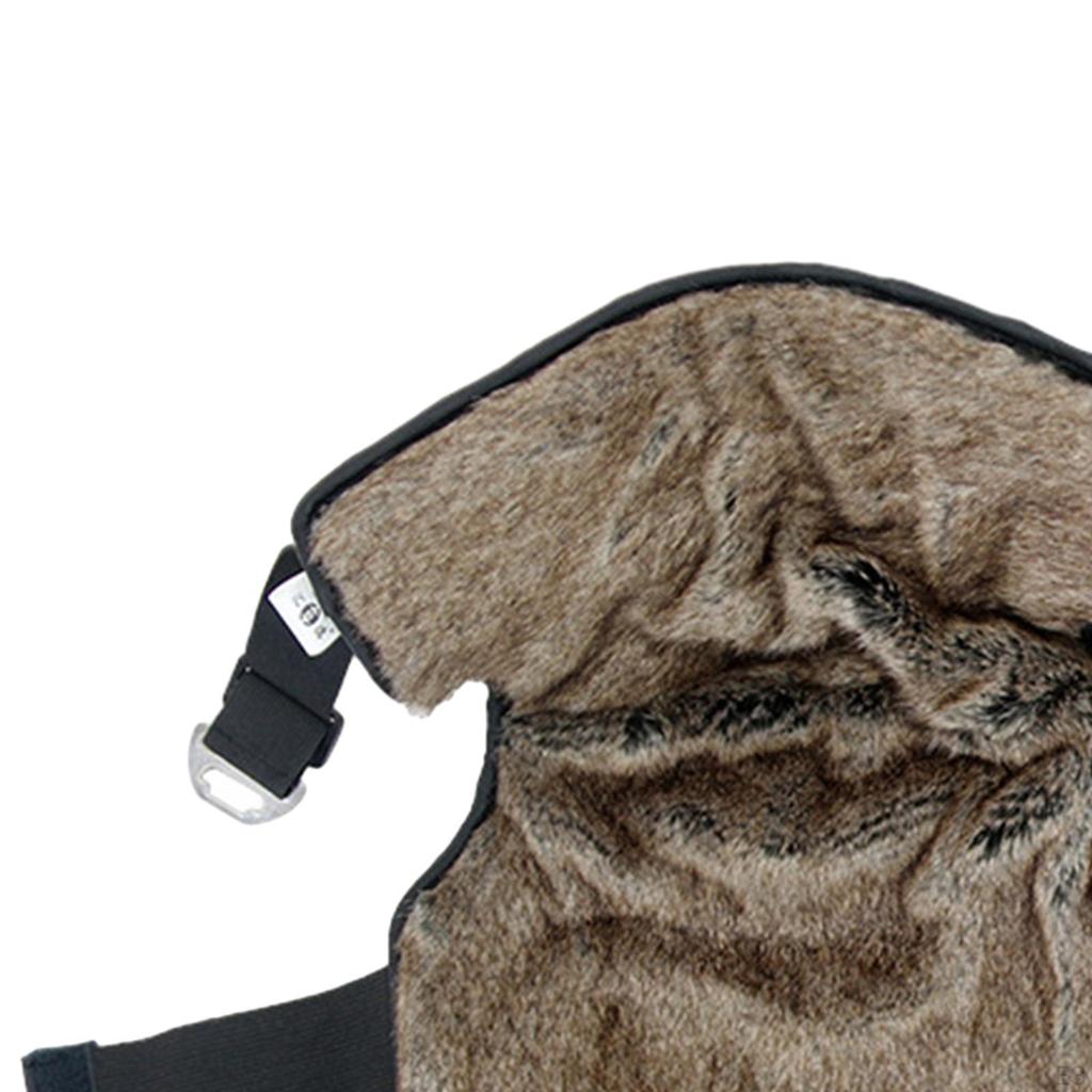 Motorcycle Windproof Leg Gaiter Knee Brace Guards Adjustable Plush Lining for Winter Ski