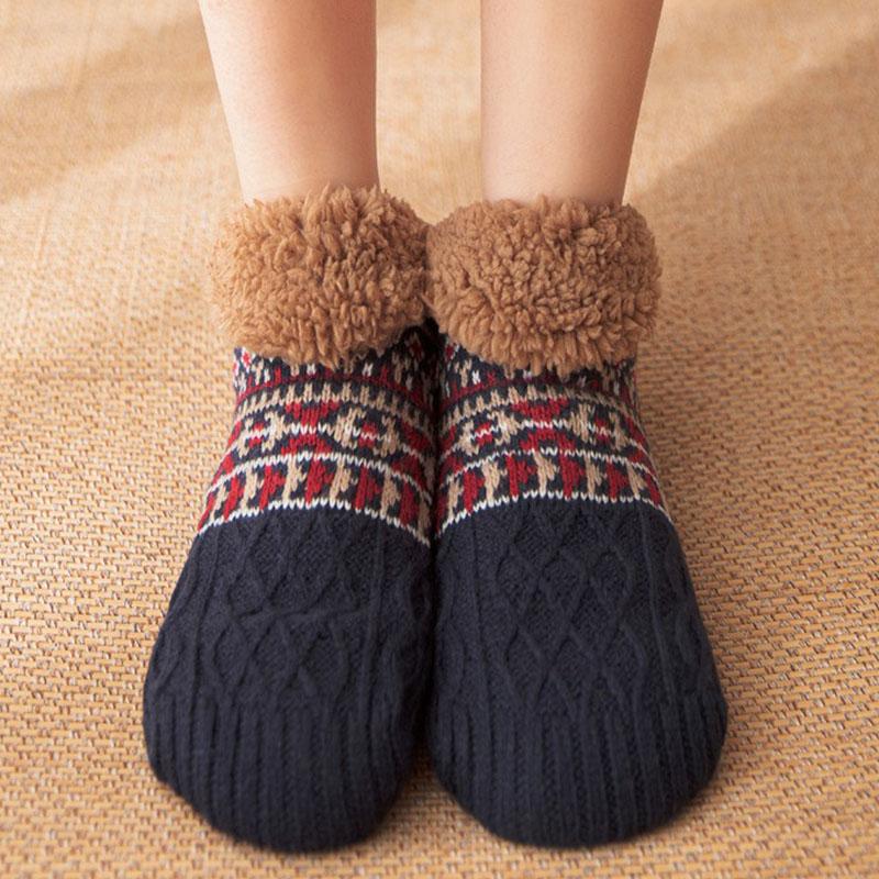 Fall and Winter Floor Socks Home Warm Women Men Snow Socks Sleep Carpet Slippers Sock Men Non-slip Socks