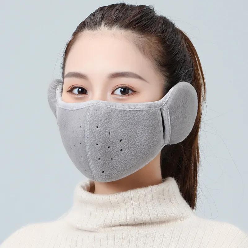 Winter Cold-proof Breathable Earmuffs and Windproof 3D Polar Fleece Riding Ear Protection Motorcycle and Bicycle Riding Mask