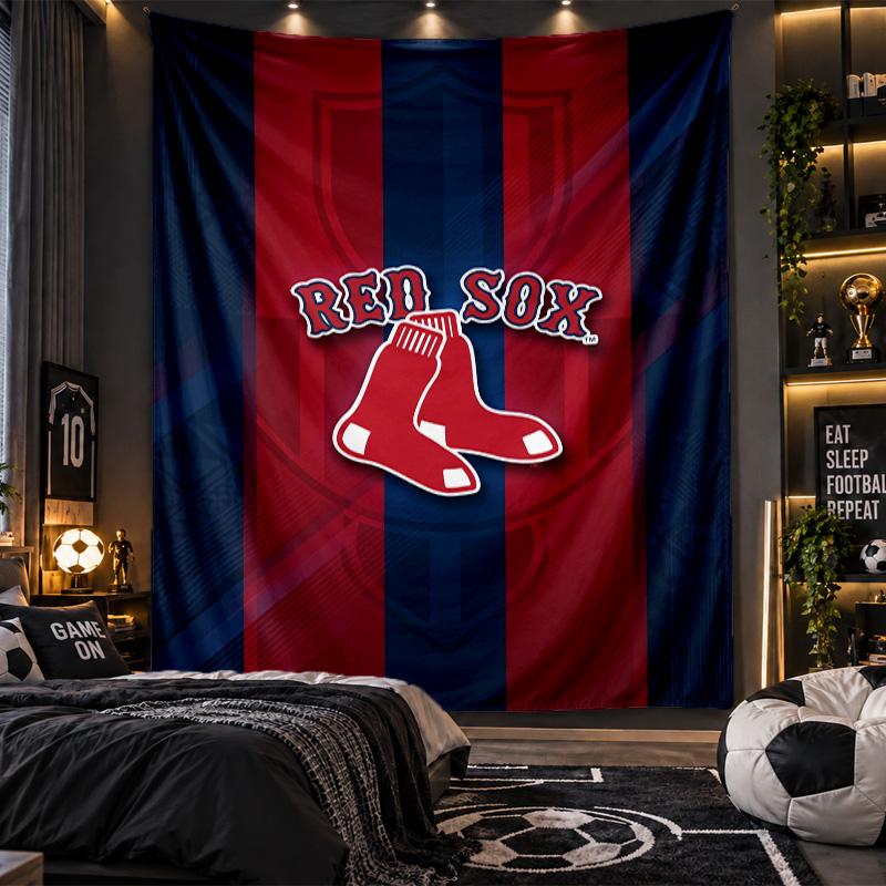 Wall Hanging Tapestry Boston Red Sox Print Cloth for Living Room Bedroom Home Decor